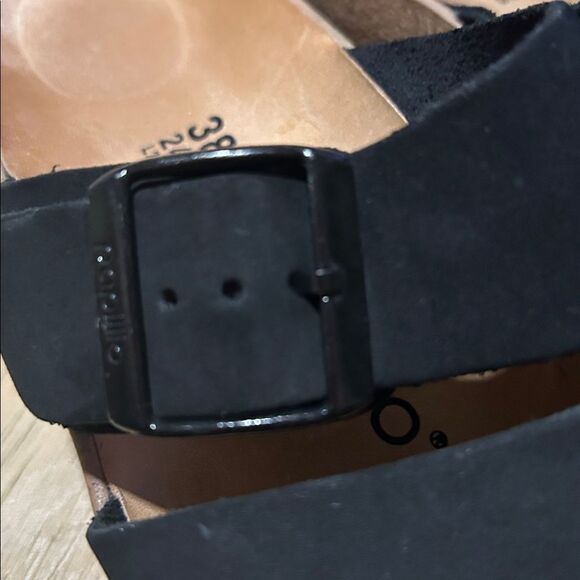 Birkenstock Papillio Almina Nubuck Wedge Leather Sandal, Black, Size 7/7.5,NWOT - Picture 12 of 12